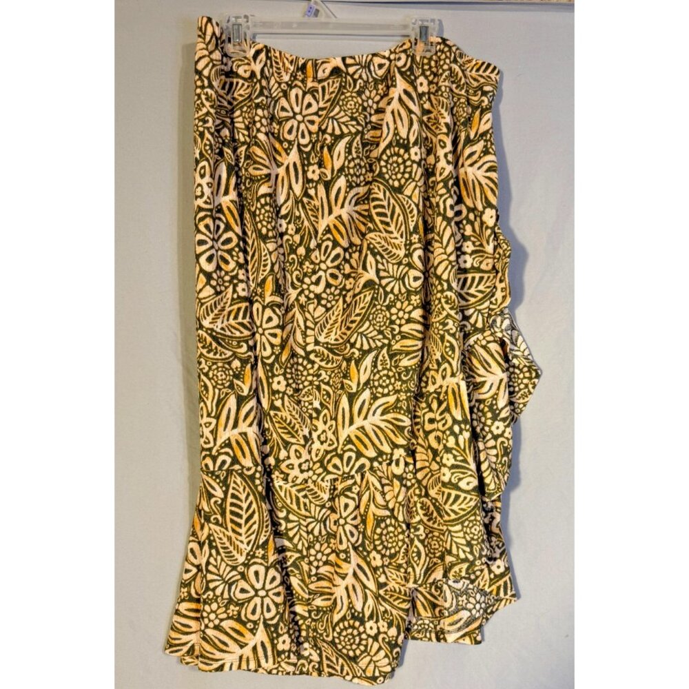 Cato Womens Plus Size Skirt Ruffle Midi 3X 22W 24W Floral Pattern